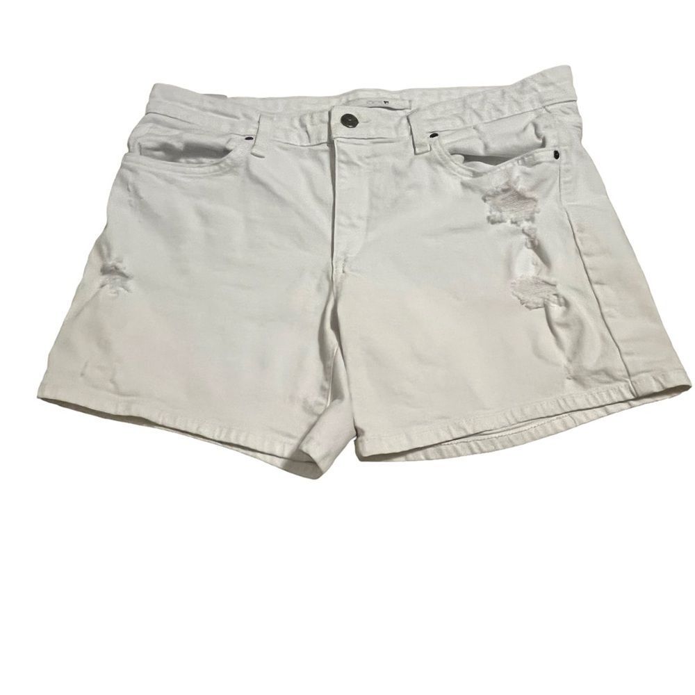 Joe's Jeans White Denim Distressed Shorts